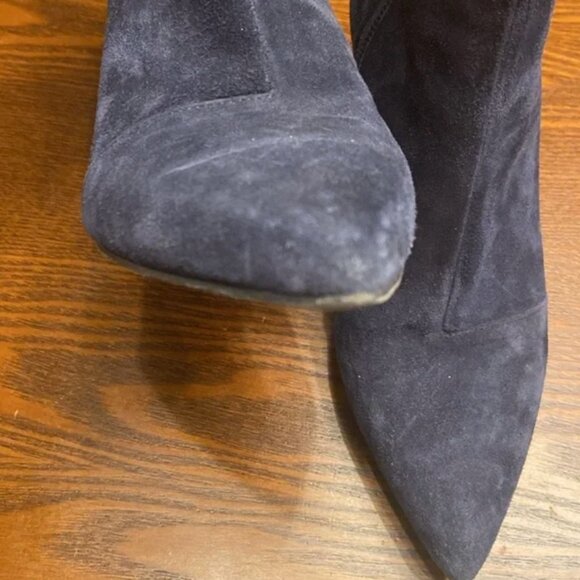 rag & bone Navy Suede Beha Ankle Boot Bootie Stiletto Heel Size 39 - Picture 8 of 10